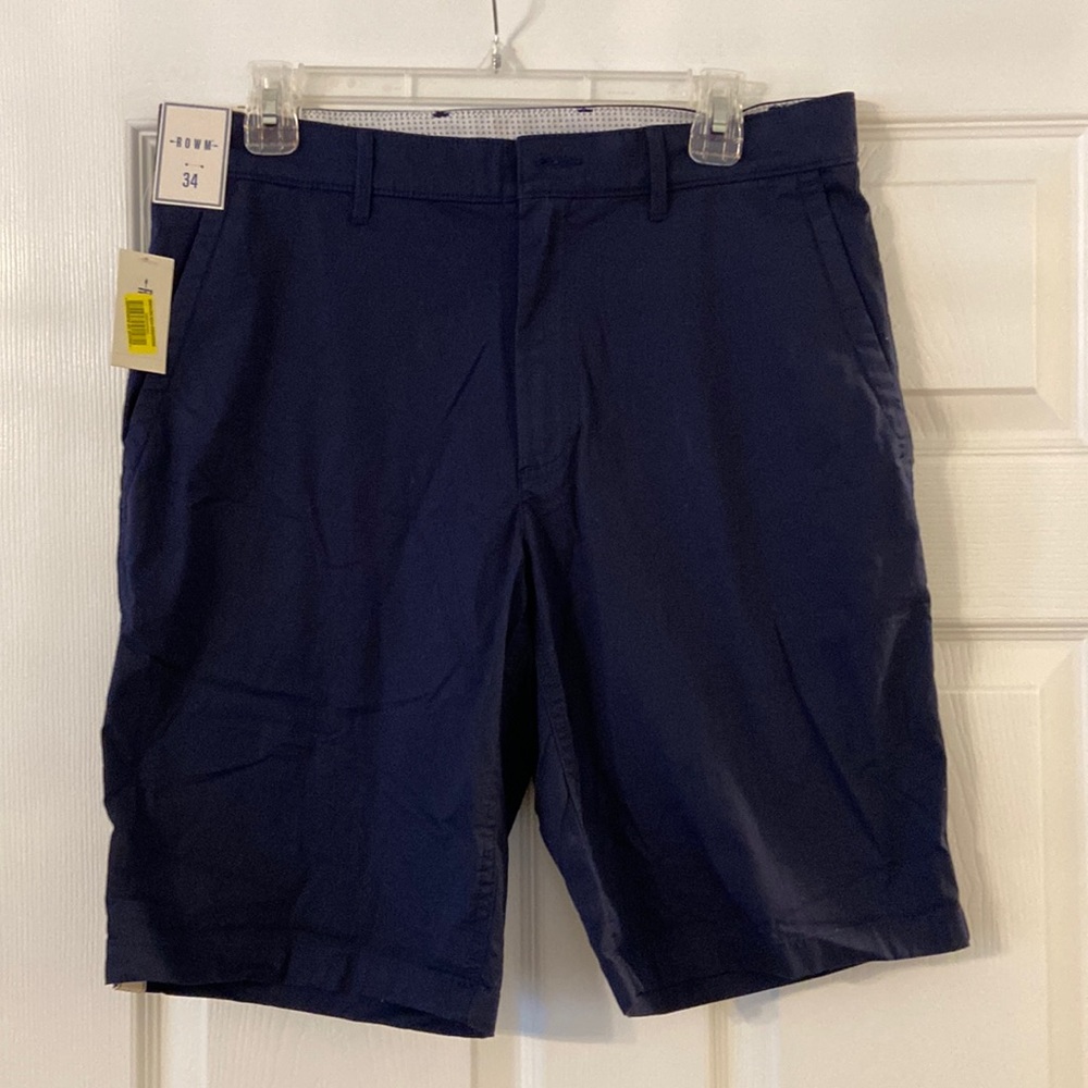 ROWM Man Shorts size 34 inseam 9” color navy blue brand new